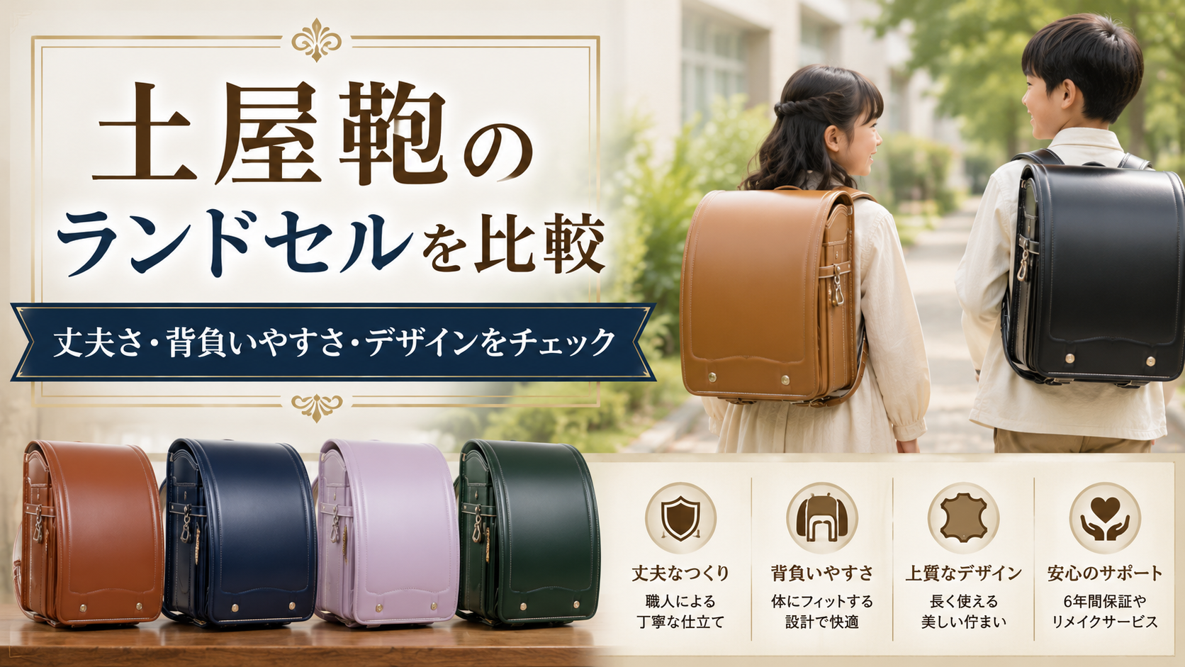 土屋鞄のランドセルを比較｜丈夫さ・背負いやすさ・デザインをチェック